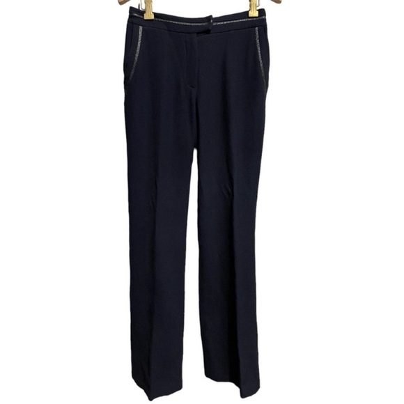 Elizabeth & James Dark Navy Wool Blend Trousers Size 4 - Picture 1 of 8